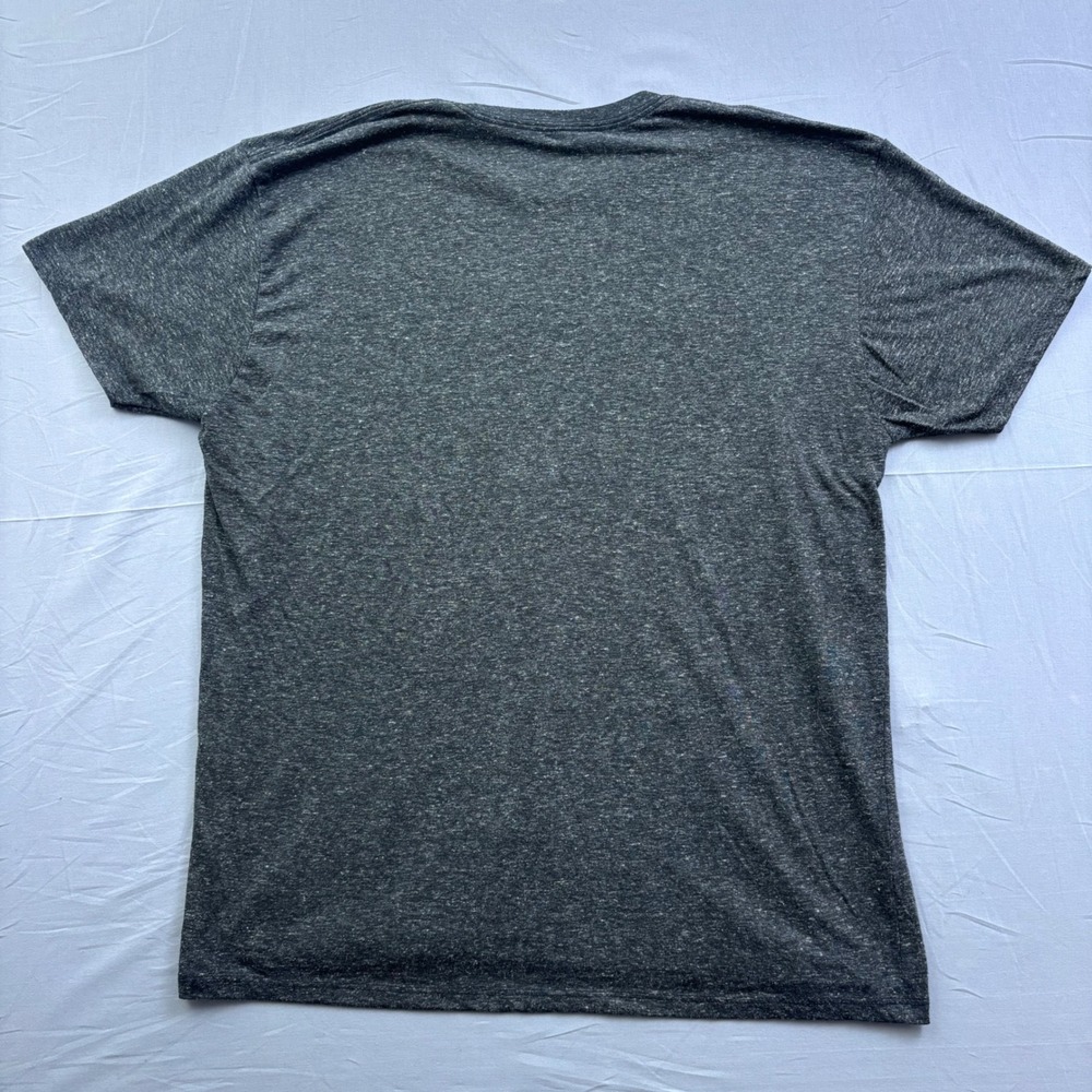 Harry Potter Hogwarts Crest Graphic Tee Charcoal Grey Linen Blend Shirt XL - Picture 5 of 6